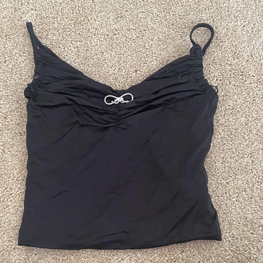 Forever 21 Black Camisole with Embellished Detail